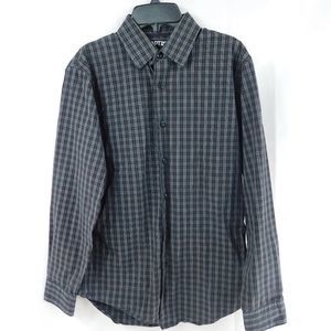 Apt 9 Plaid Black/Red Casual Button Down Shirt